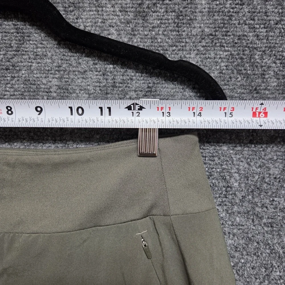 Athleta Soho Skort Womens 8 Green Skirt Shorts Pockets Side Slits Elastic Waist